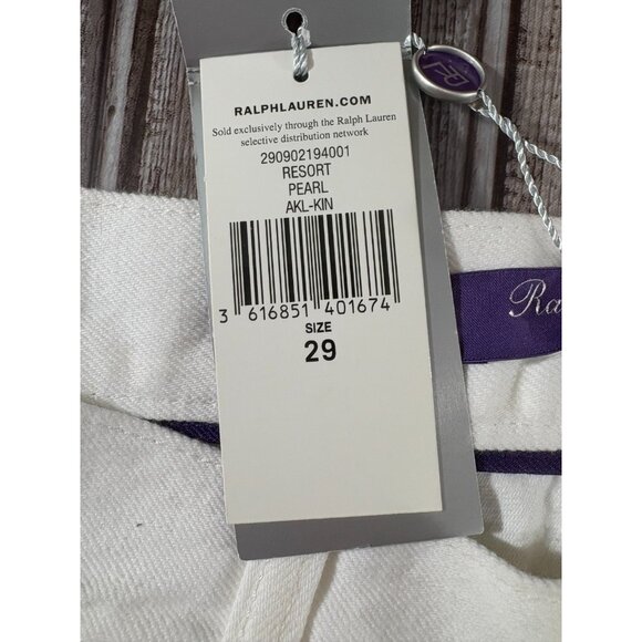 Ralph Lauren Purple Label 750 Straight Ankle Jean sz 29 Pearl NWT made in italy - Picture 2 of 8